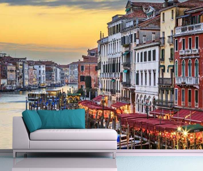 Venedik Poster Kağıdı Duvar Paneli Dünyası Strafor Duvar Paneli