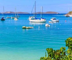 Kıyıda Tekneler Duvar Posteri