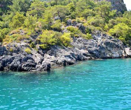 Kayalık Deniz Manzara Poster