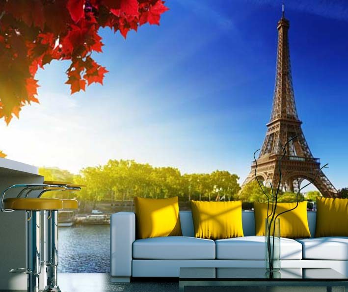 Eyfel Kulesi Paris Duvar Kağıdı Duvar Paneli Dünyası Strafor Duvar