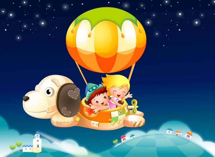 Uçan Balon Çocuk Duvar Kağıdı Duvar Paneli Dünyası Strafor Duvar
