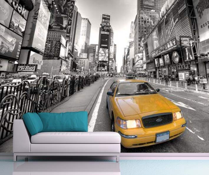 New York Şehri Duvar Kağıdı Duvar Paneli Dünyası Strafor Duvar