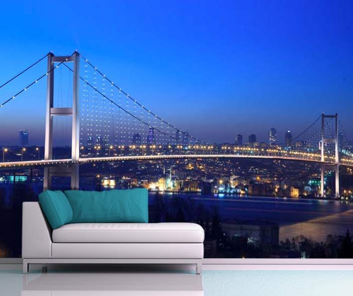 İstanbul Boğazı Gece Duvar Kağıdı Duvar Paneli Dünyası Strafor