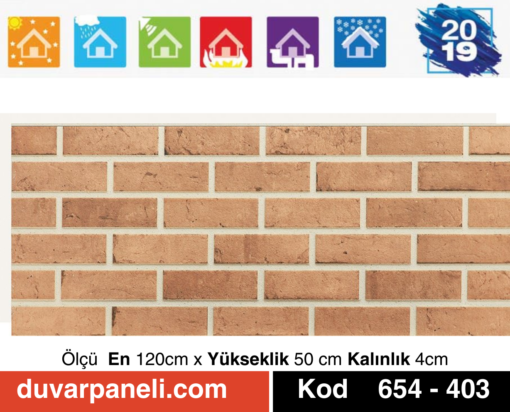 Dış Cephe Tuğla Dokulu Strafor PANEL 653-403