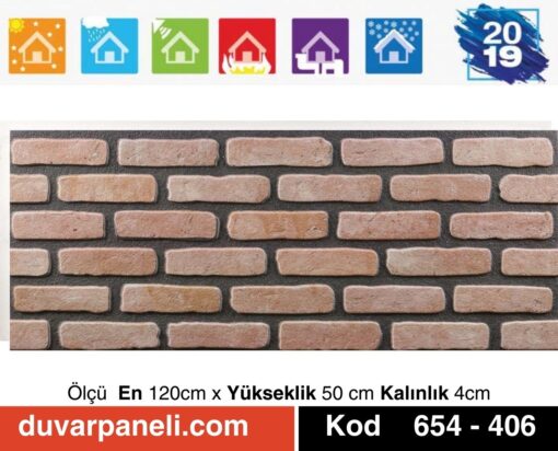 Dış Cephe Tuğla Strafor PANEL 654-406