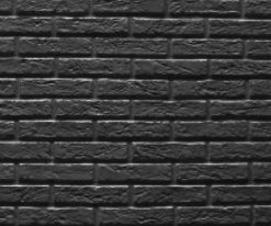 3D Tuğla Görünümlü Fiber Duvar Paneli Siyah