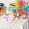 Resimli Duvar Paneli Renkli Kız