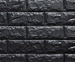 Yapışkanlı Yastık Siyah Tuğla Duvar Paneli