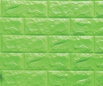 Yapışkanlı Yastık Yeşil Tuğla Duvar Paneli