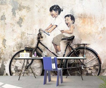 3 Boyutlu Duvar Kağıdı - Bisiklet