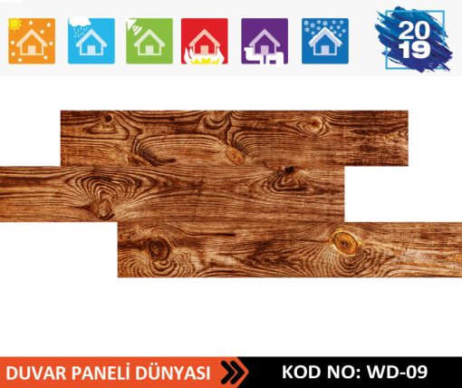 Ahşap Strafor Duvar Paneli WD-09