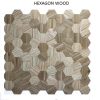 Ahşap Mozaikli Duvar Paneli Hexagon Wood
