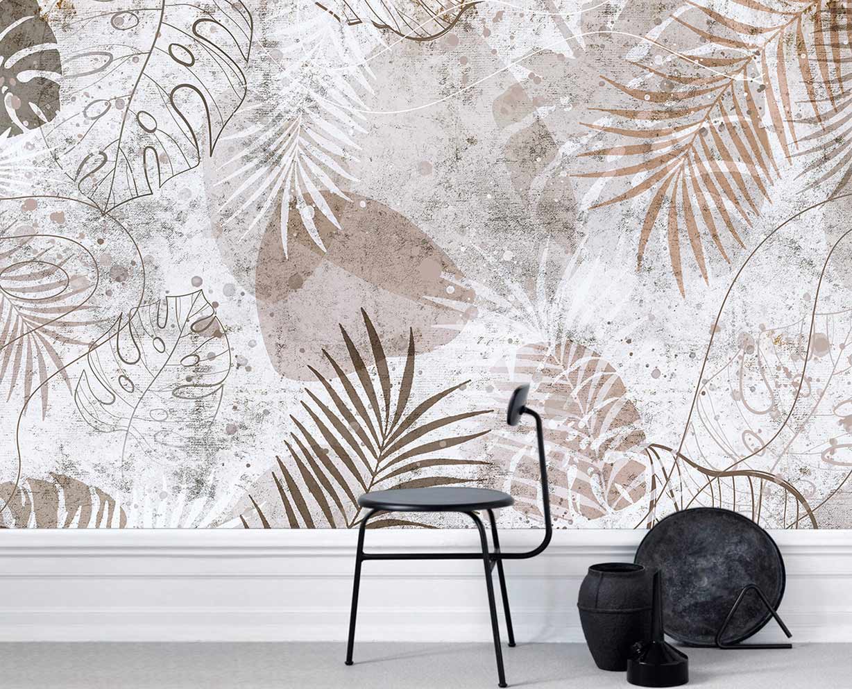 Kahve Yapraklar 3d Duvar Kağıdı Kahve Yapraklar 3d Duvar Kağıdı