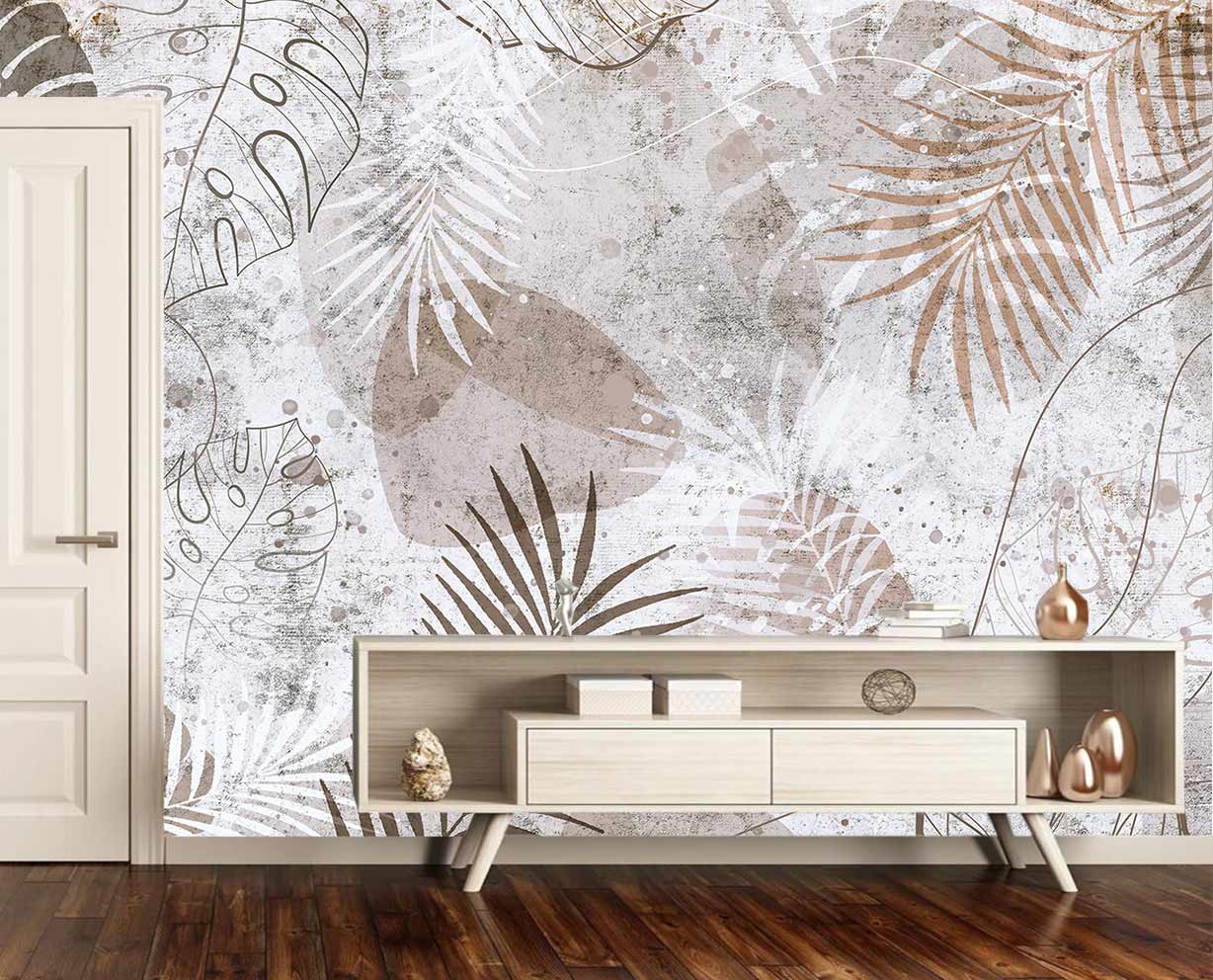 Kahve Yapraklar 3d Duvar Kağıdı Kahve Yapraklar 3d Duvar Kağıdı