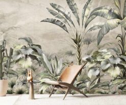 Yeşil Ağaç 3d Duvar Kağıdı