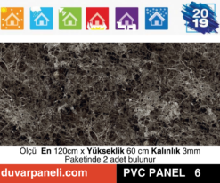 Kahve Akrilik Mermer Panel -120 x 60 2 Adet