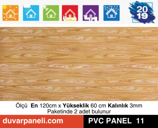 Ahşap Sarı PVC Mermer Panel