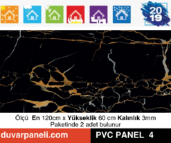 Black Gold PVC Mermer Panel